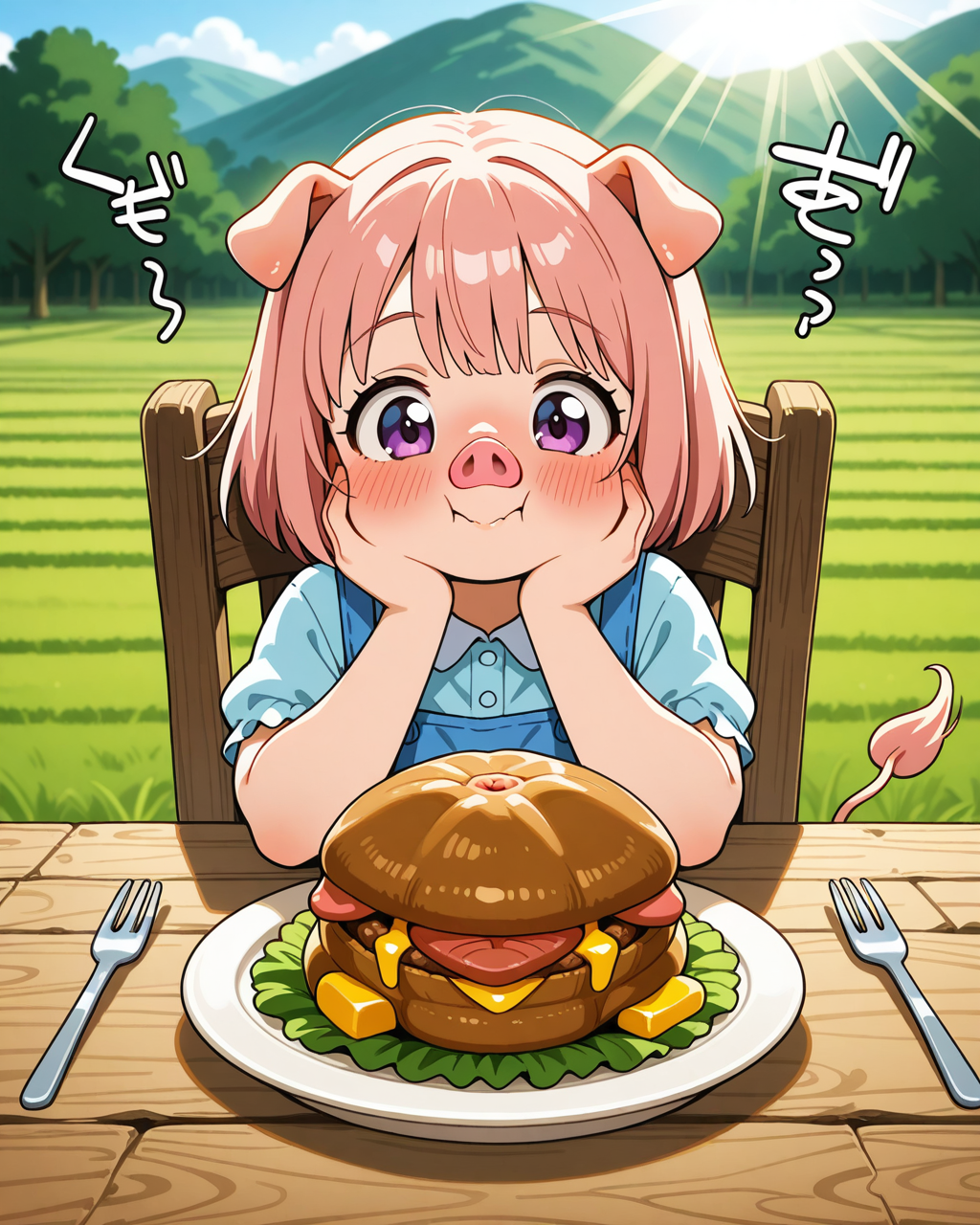 食欲旺盛な子ぶたちゃん