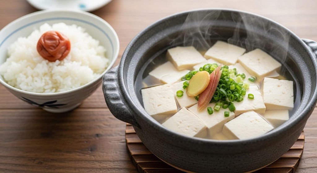 摩訶不思議食堂の湯豆腐セット