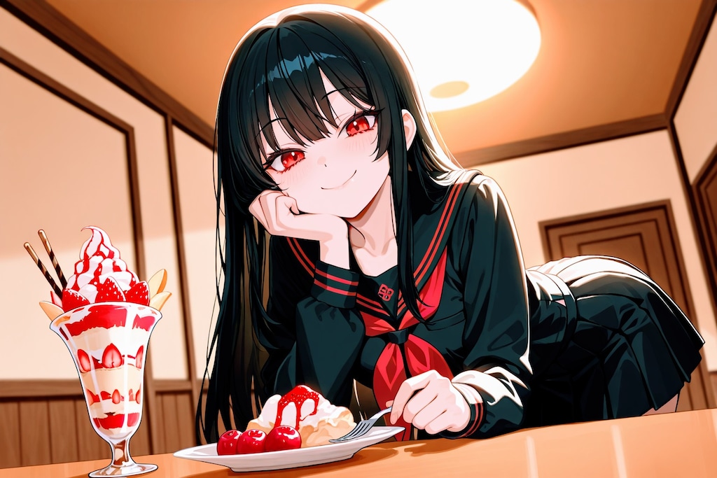MOKA パフェを嗜むししょちゃん