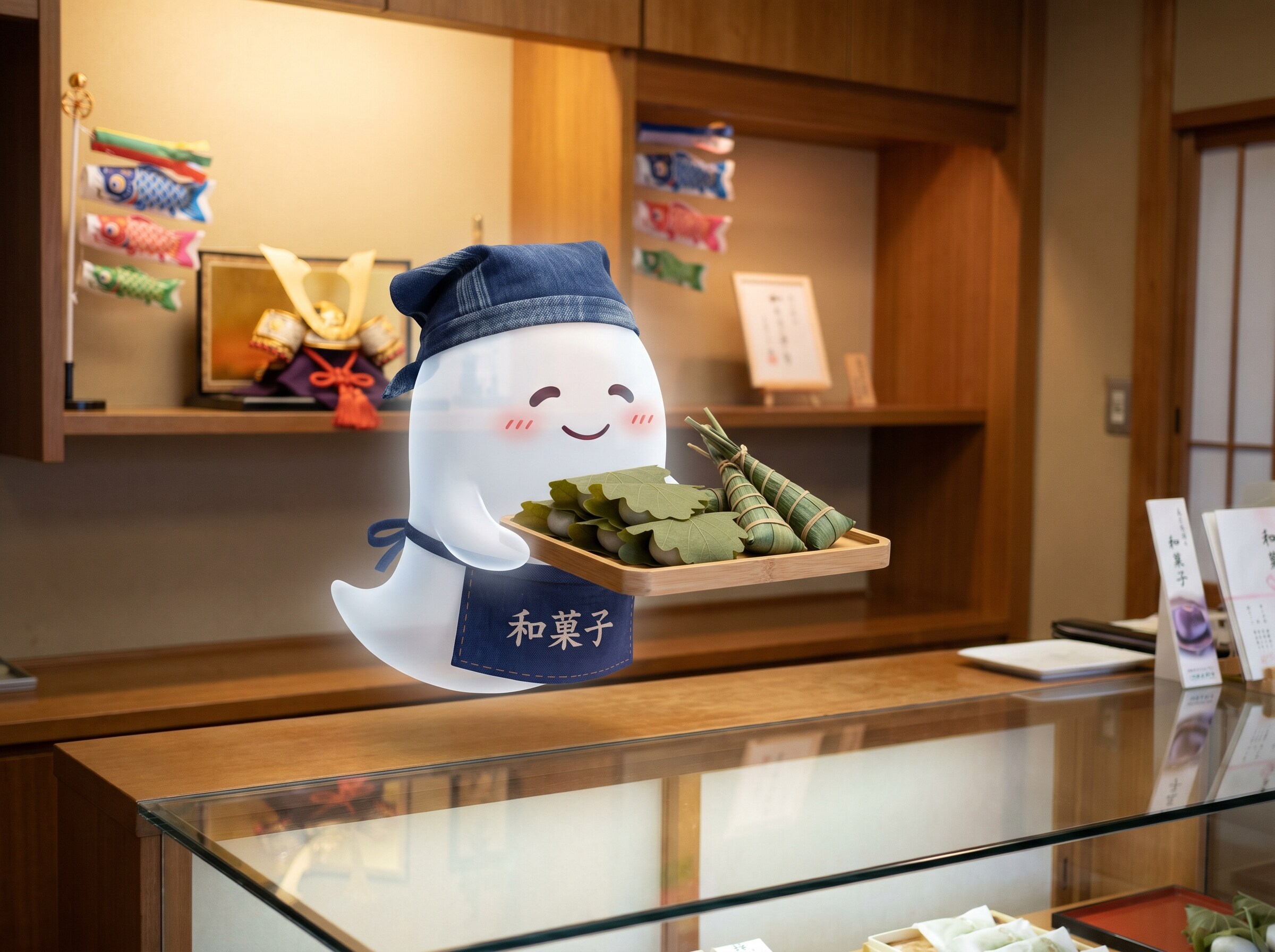 柏餅と粽を運ぶお化け和菓子職人 | の人気AIイラスト・グラビア
