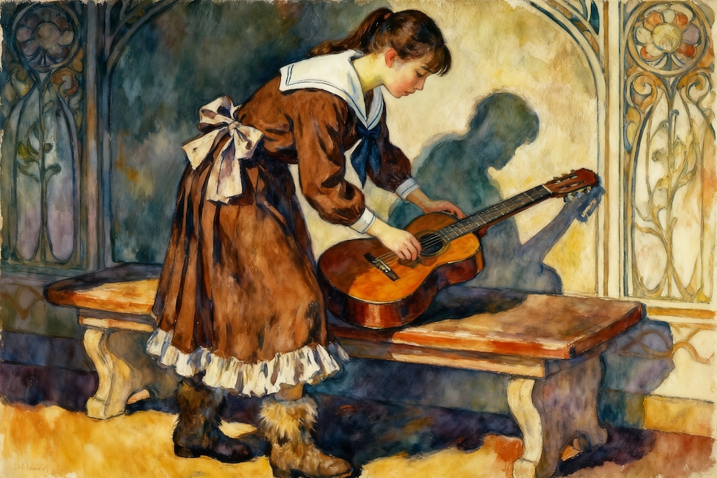 路上ライブギター少女