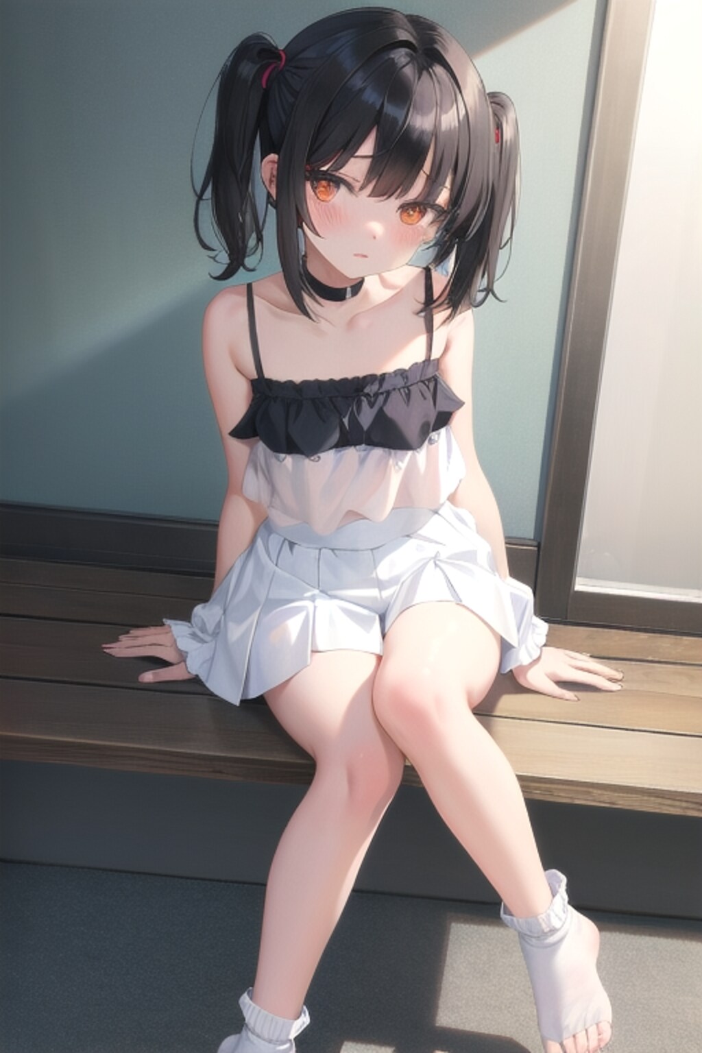縁側で日向ぼっこ