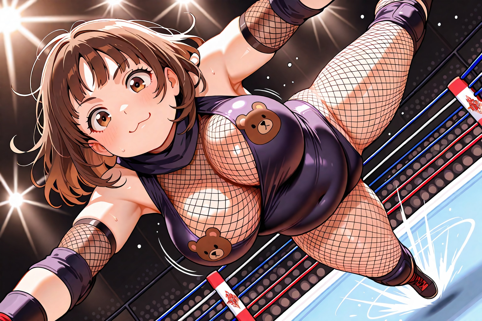 フライングボディプレスくま忍