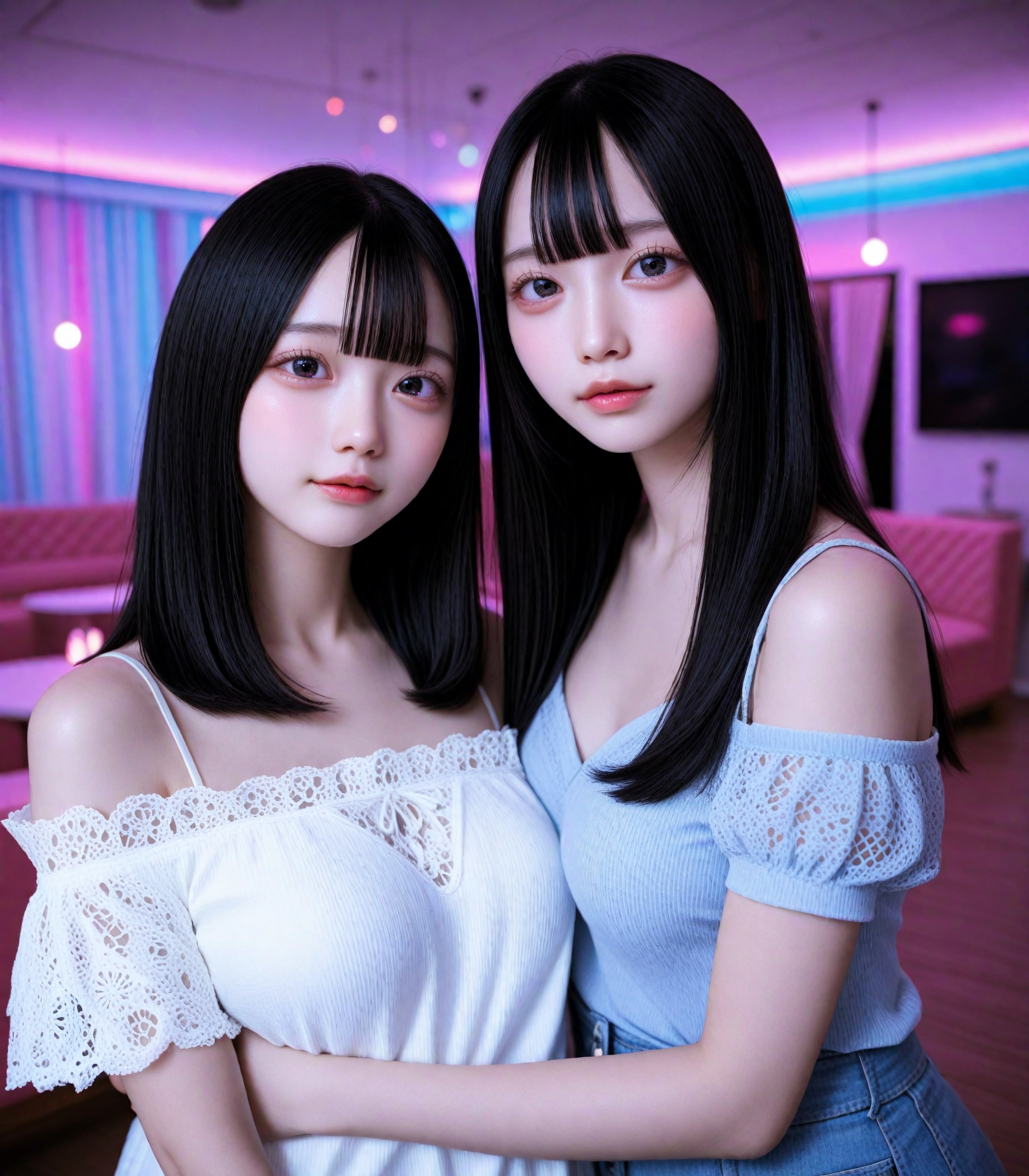 どっちがお姉さんでしょ～😽 | の人気AIイラスト・グラビア