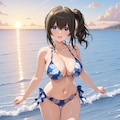 文香と千雪のおっぱいビキニin夏のビーチ まとめ 2枚目