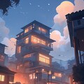 和風ファンタジーな風景(夜景) 7枚目