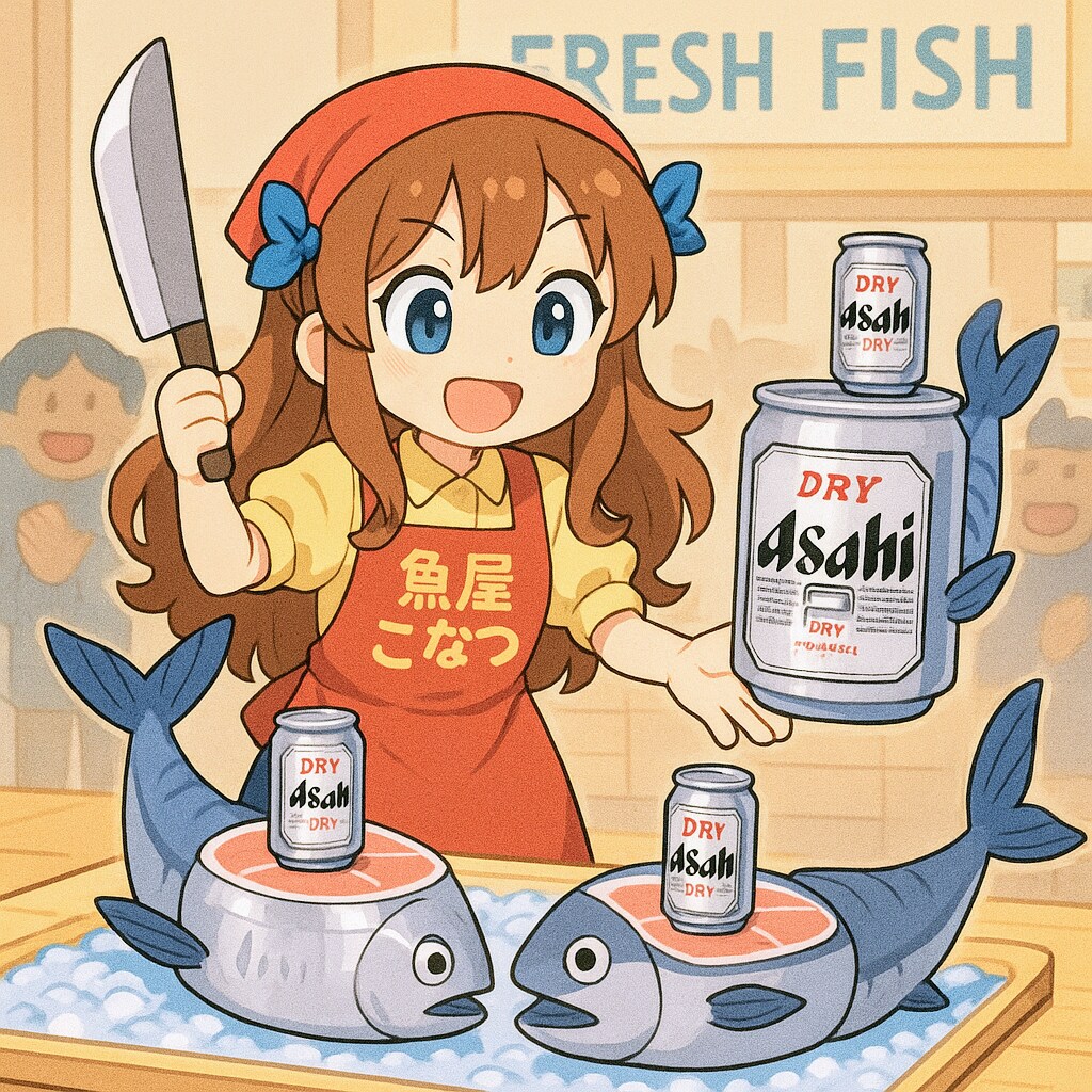 ビール缶解体ショーをするスーパーちちぷい