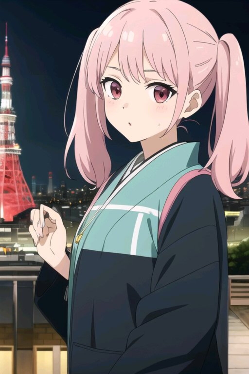 夜のタワーで不思議に