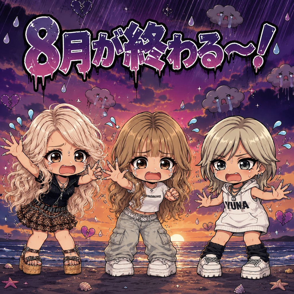 8月が終わる〜！（せい、れい、ゆな）
