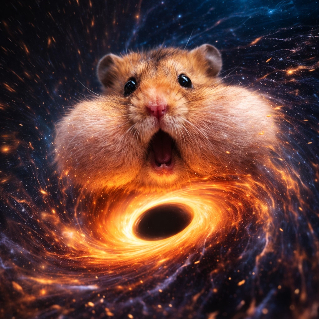 ハムスターの口の中はブラックホール