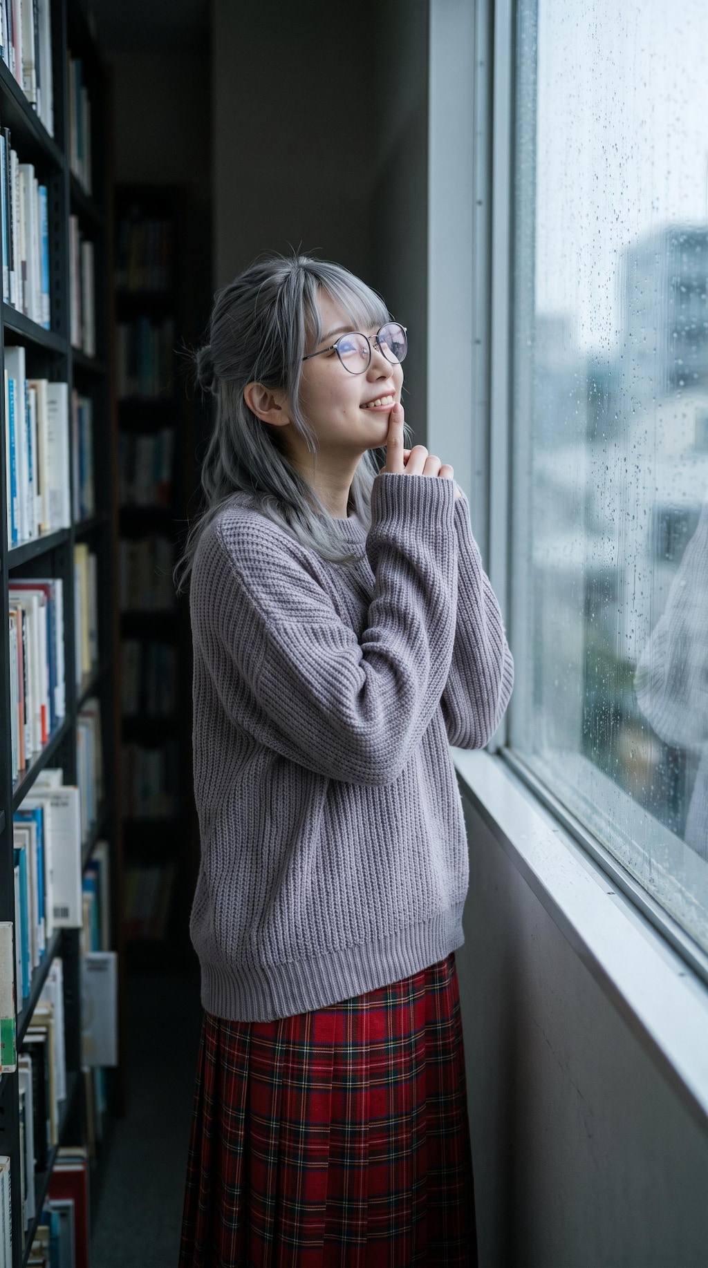A Quiet Smile Between the Shelves