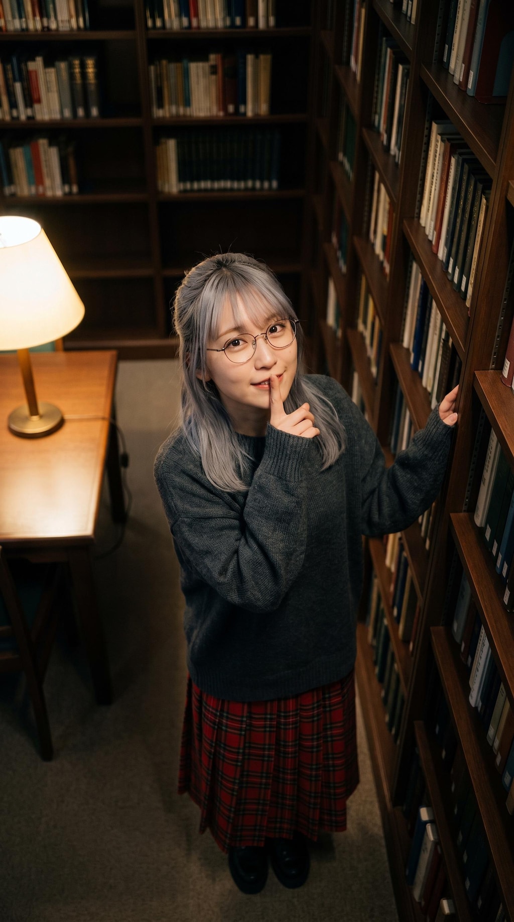 A Quiet Smile Between the Shelves