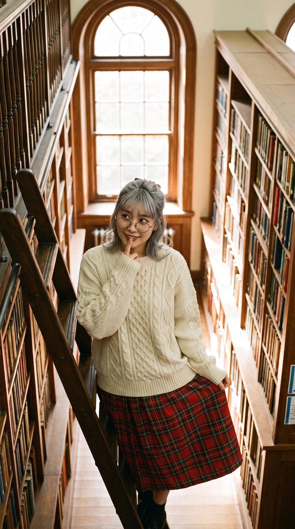 A Quiet Smile Between the Shelves