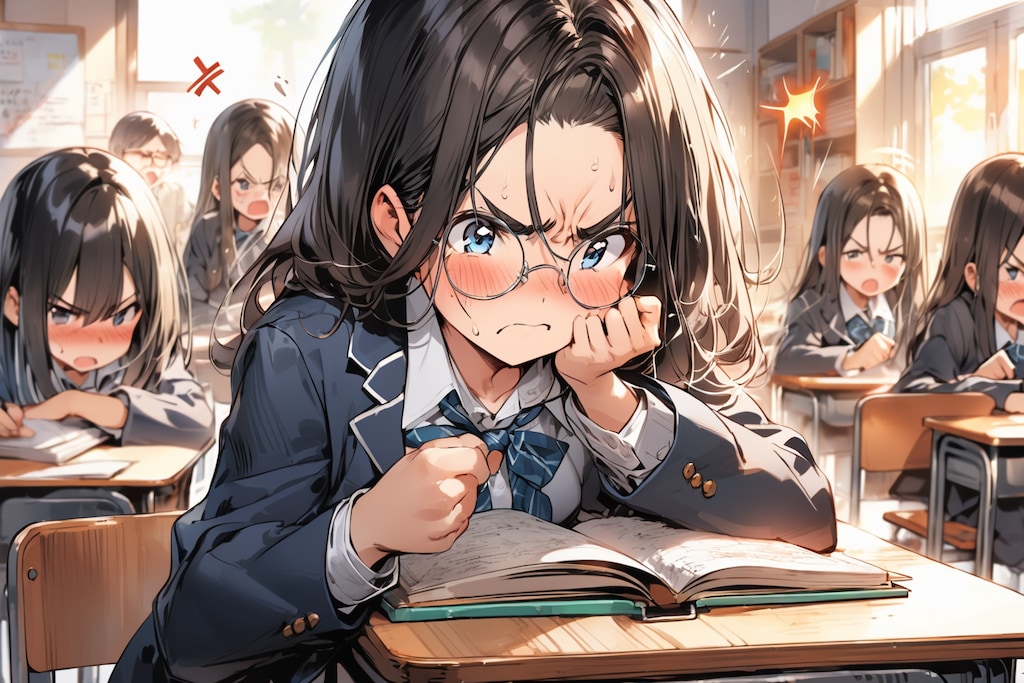 どうして明日いきなりテストやるのよ！家帰ってうまるちゃんになる予定なのに。