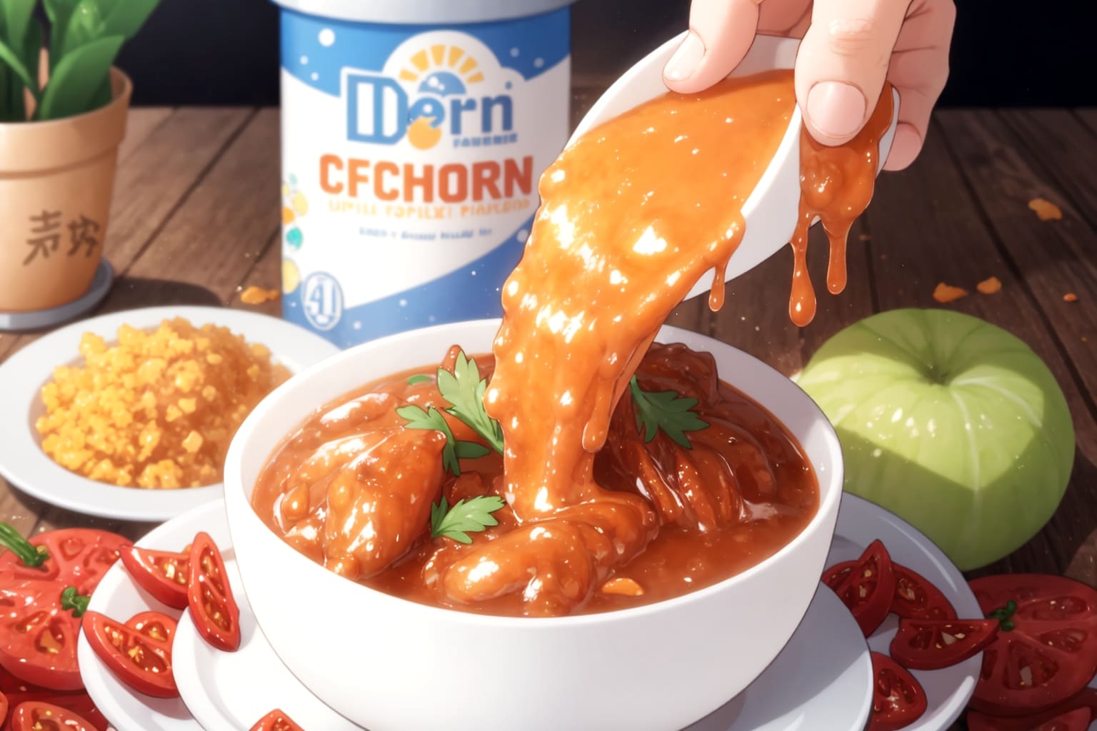 これ激辛バンバンジーやない。ハワイでありそうな食事や | の人気AIイラスト・グラビア