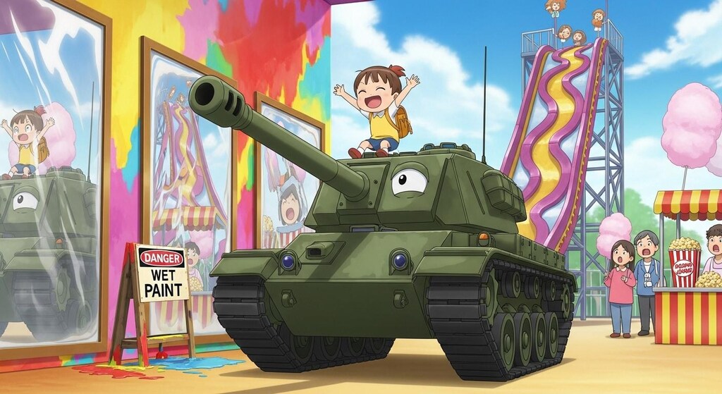 幼稚園児と戦車が意気投合