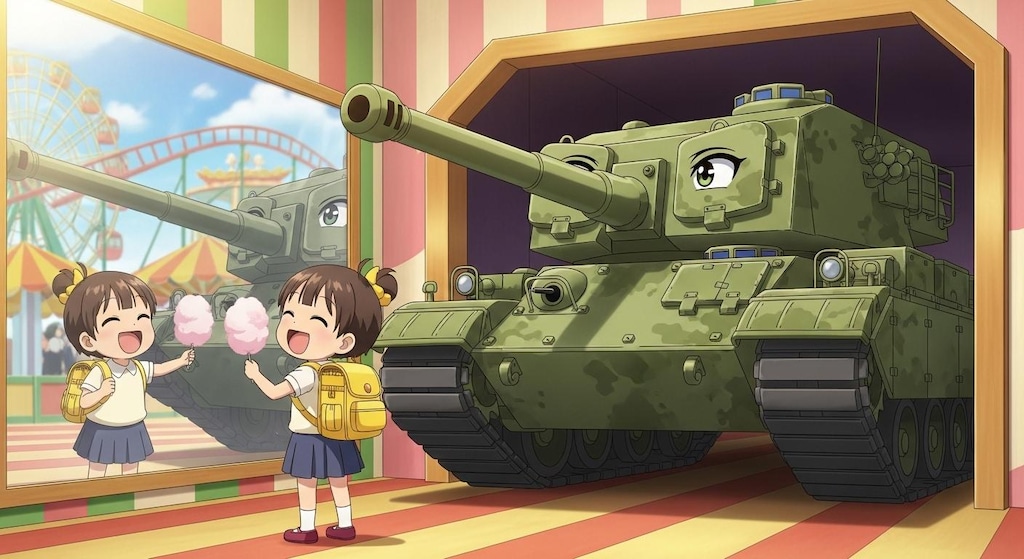 幼稚園児と戦車が意気投合