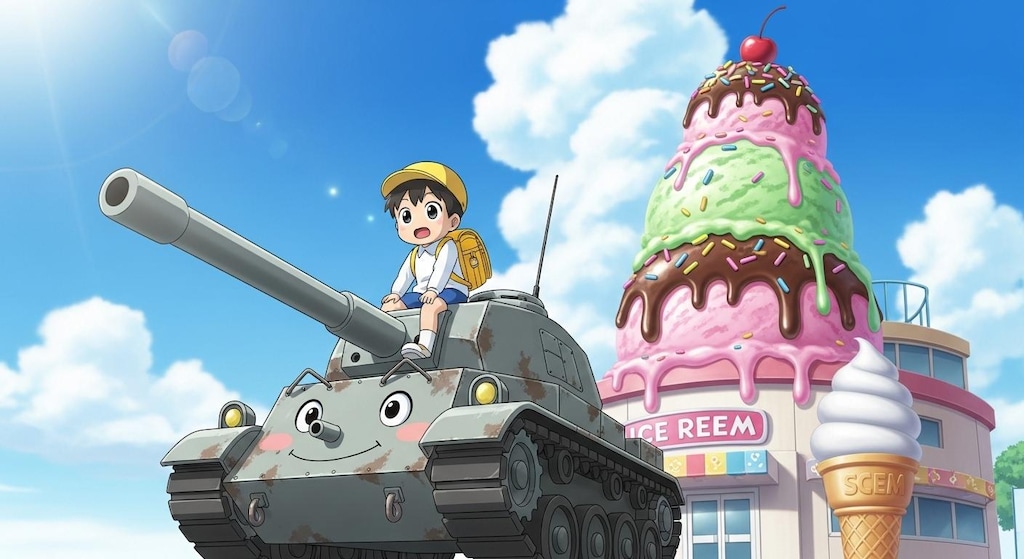 幼稚園児と戦車が意気投合