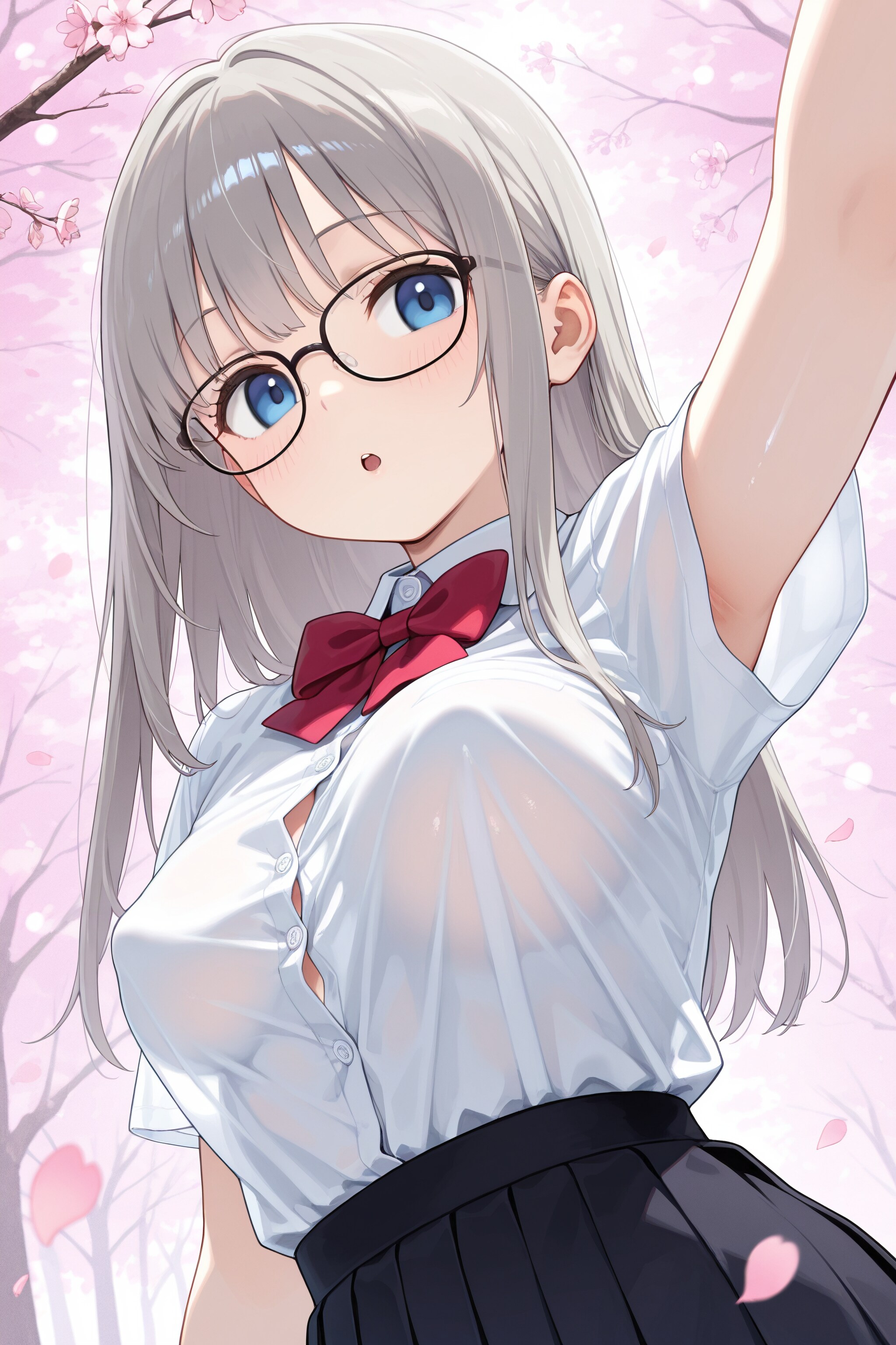 巨乳な眼鏡っ娘