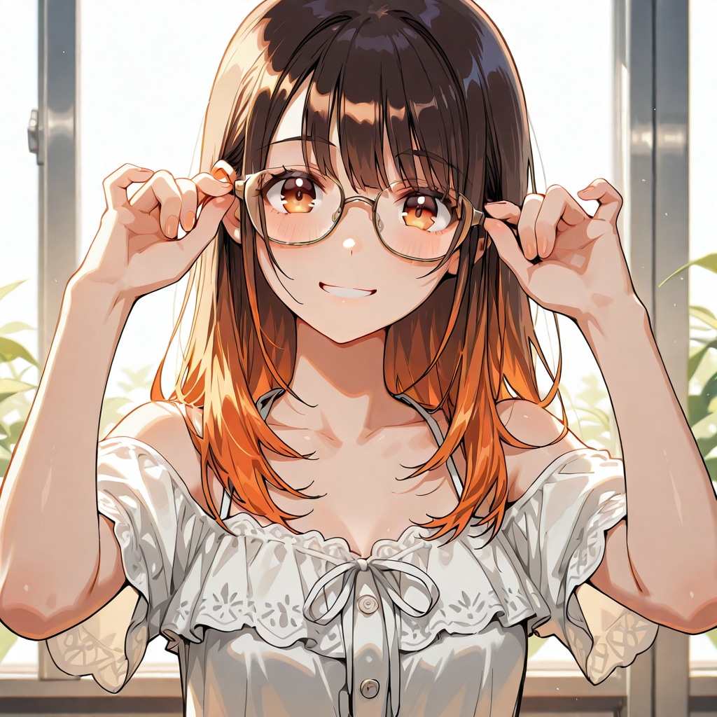 メガネ美少女