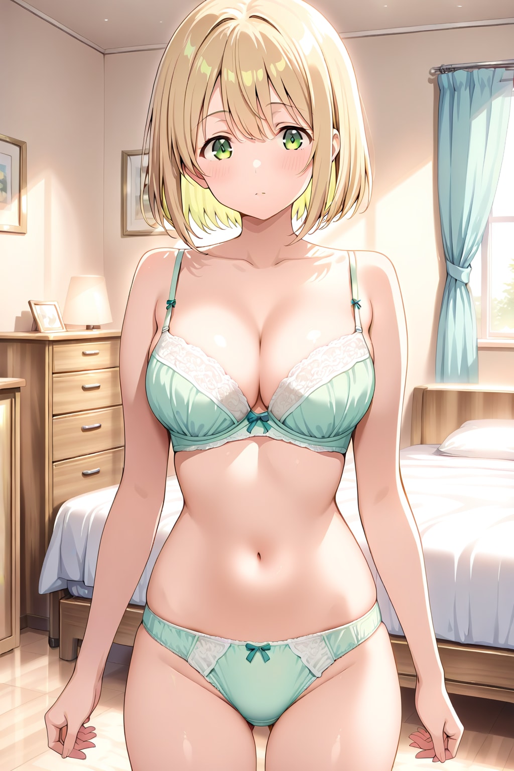 薄緑の下着