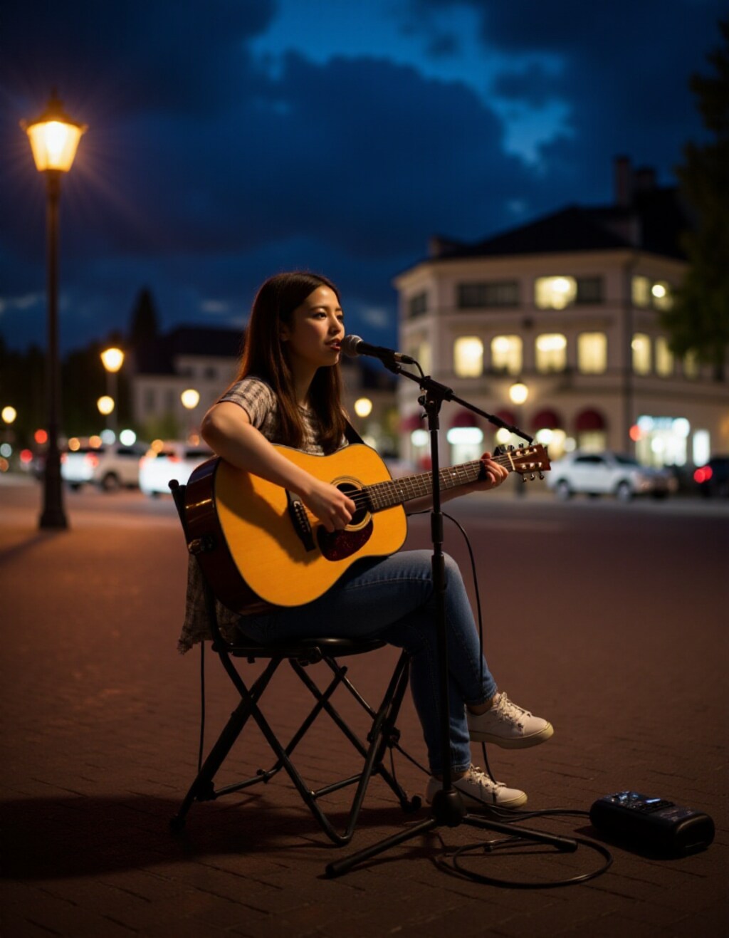 performing live