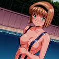 細川美樹×スリングショット水着 6枚目