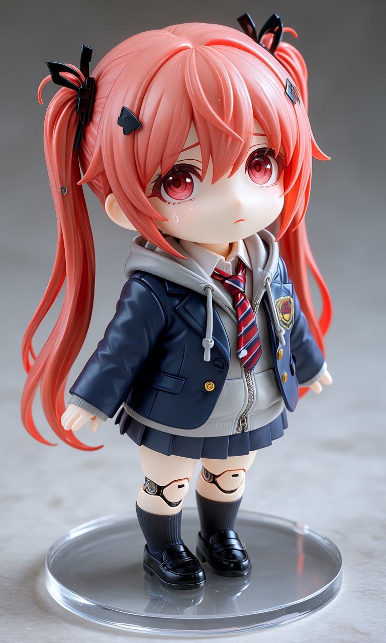 異世界制服少女達　メカ娘　ガトリング使いの少女　アクリルねんどろいど | の人気AIイラスト・グラビア