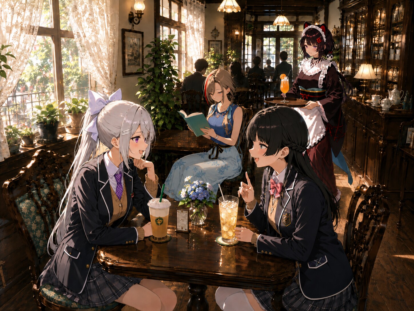 夏の喫茶店 - 樋口楓、月ノ美兎、来栖夏芽、戌亥とこ / にじさんじ