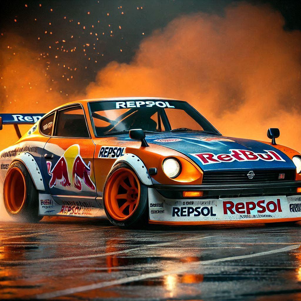 レプソルカラー日産240Zのドリ車 | の人気AIイラスト・グラビア