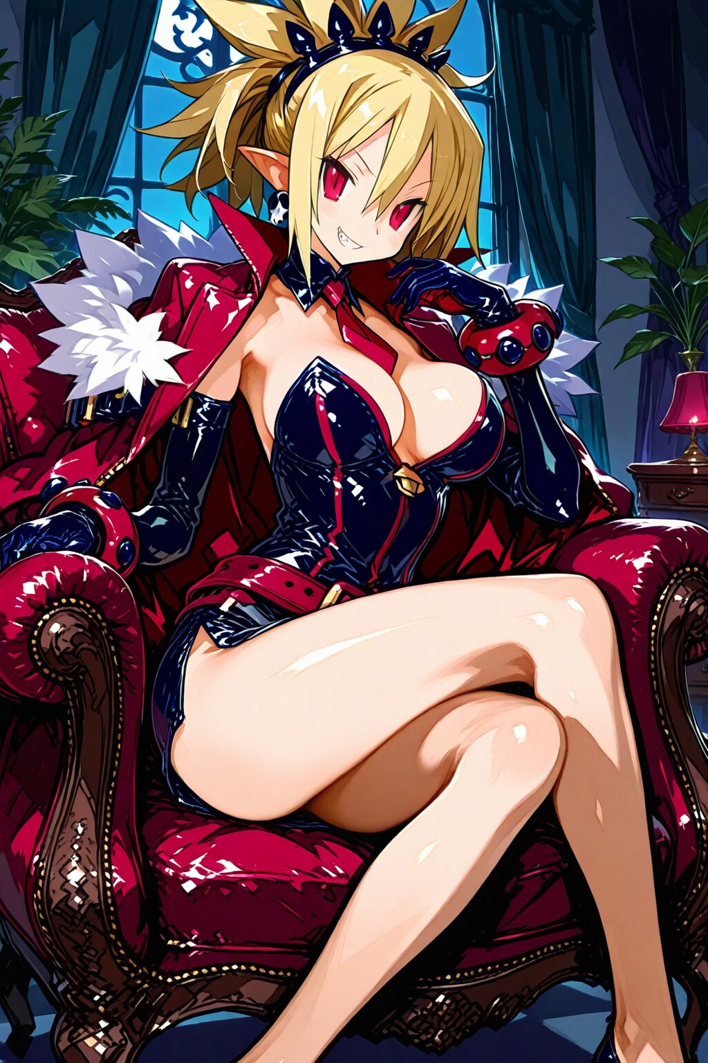 高級そうな椅子に座るロザリンド