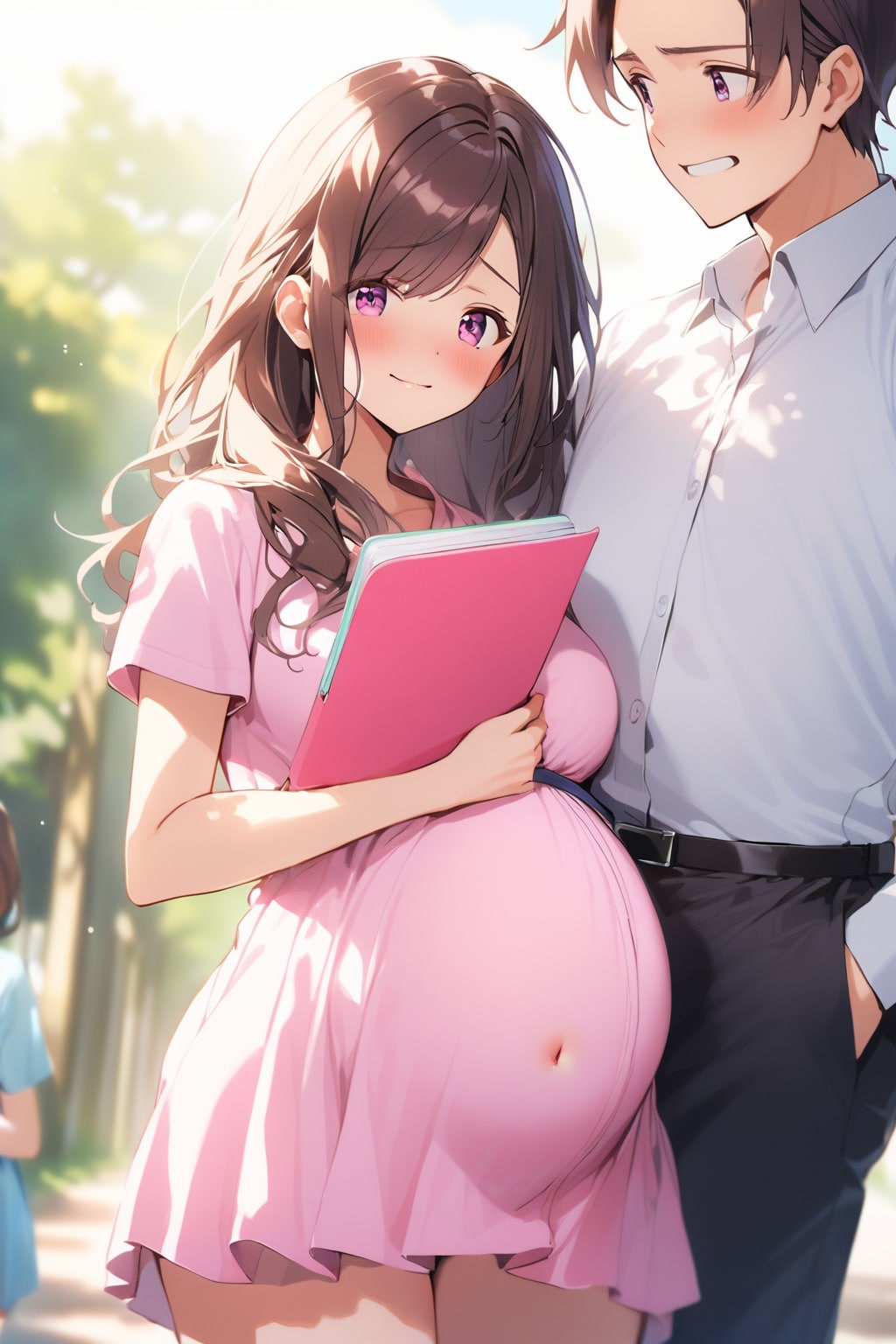 夫と妊婦と手帳
