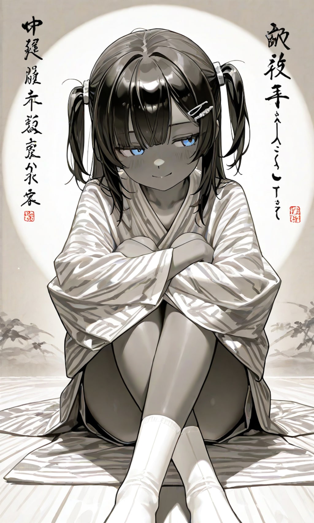水墨画風こなつちゃん