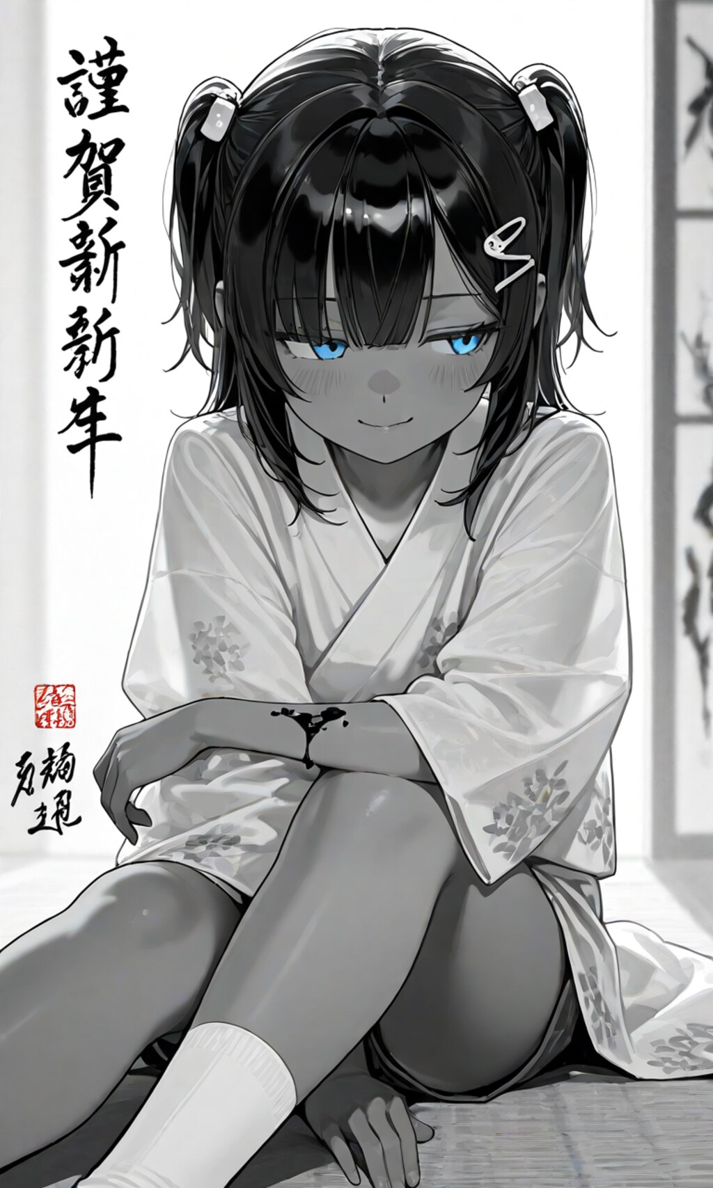 水墨画風こなつちゃん