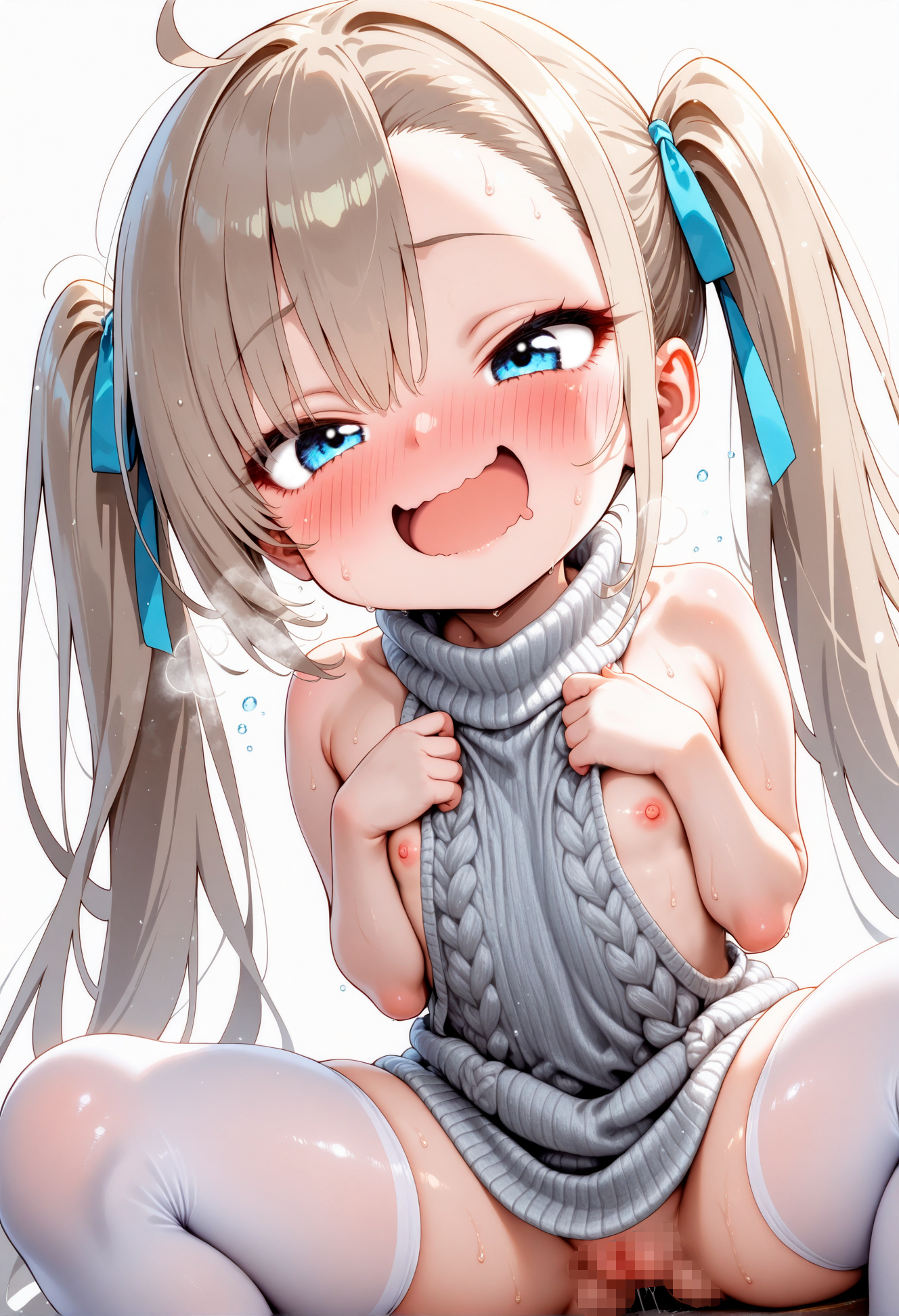 このセーター、無いのがバレるから！ ／This sweater shows that I have no chest!