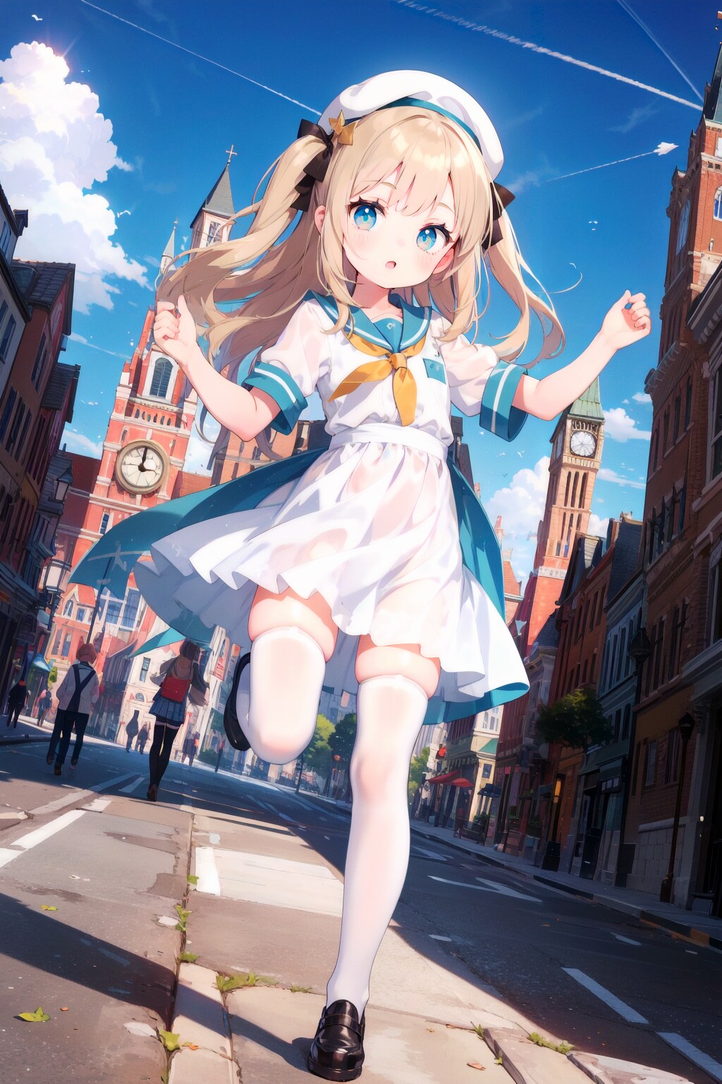 ベレー帽と制服