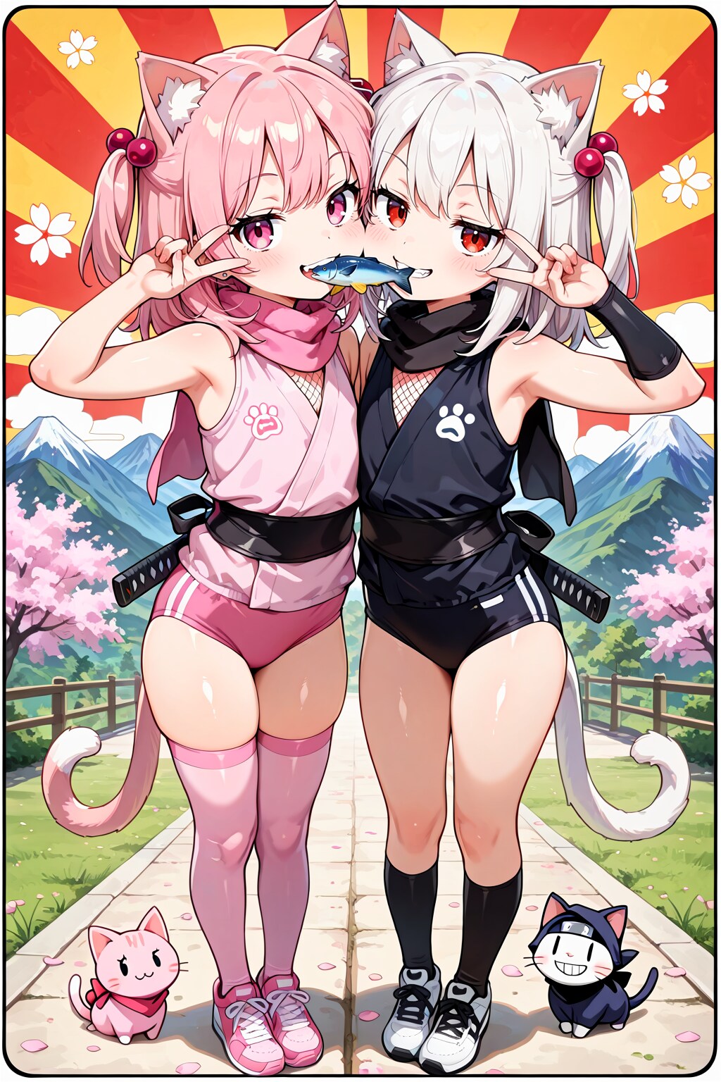 cyan motoさんちのねこちゃんとうちの子忍ルマで忍ルにゃんズ！