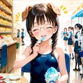 DRAGONお試し、スク水モールで夏のスイーツを楽しむ犬娘委員長ちゃん 6枚目