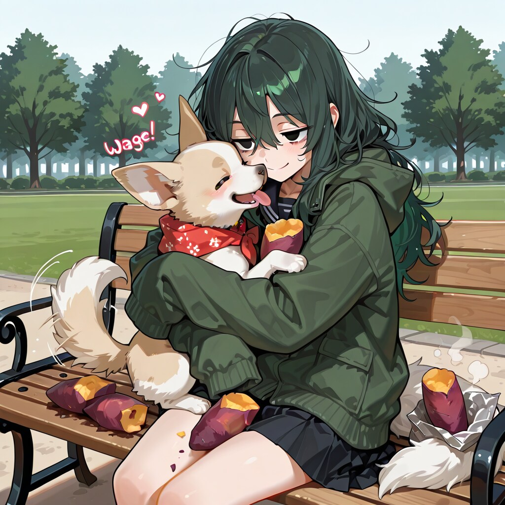 ECHIDNAで萌え袖焼き芋チワワ