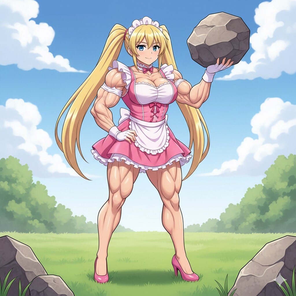 ムキムキメイド | の人気AIイラスト・グラビア