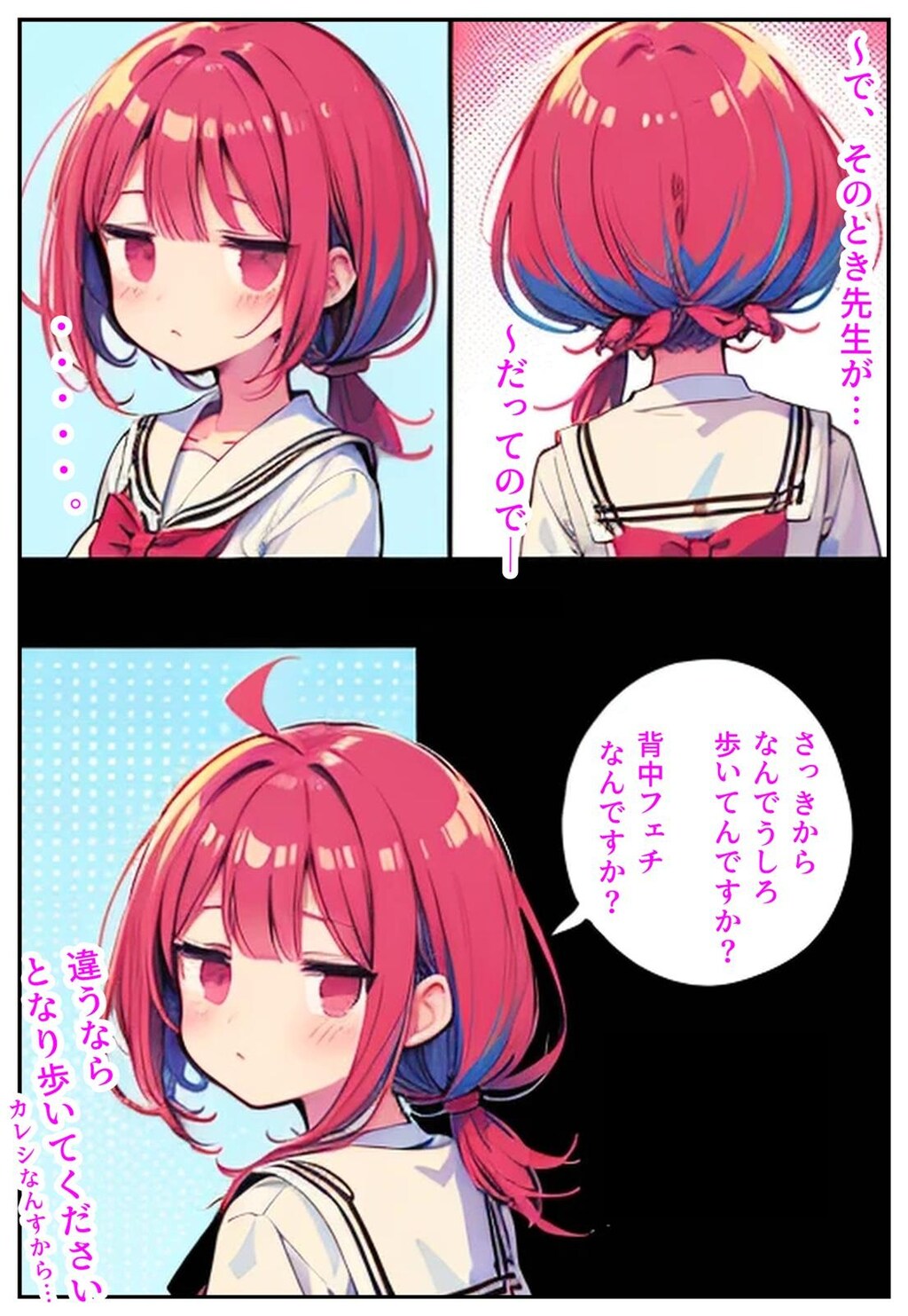 背中フェチなんですか？