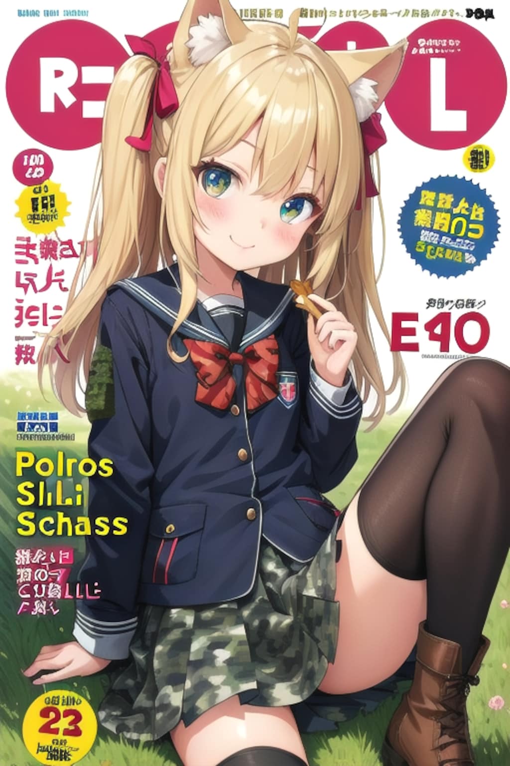 カモフラ情報誌「かもふらマガジン」の表紙になりすますV4Bピナちゃん