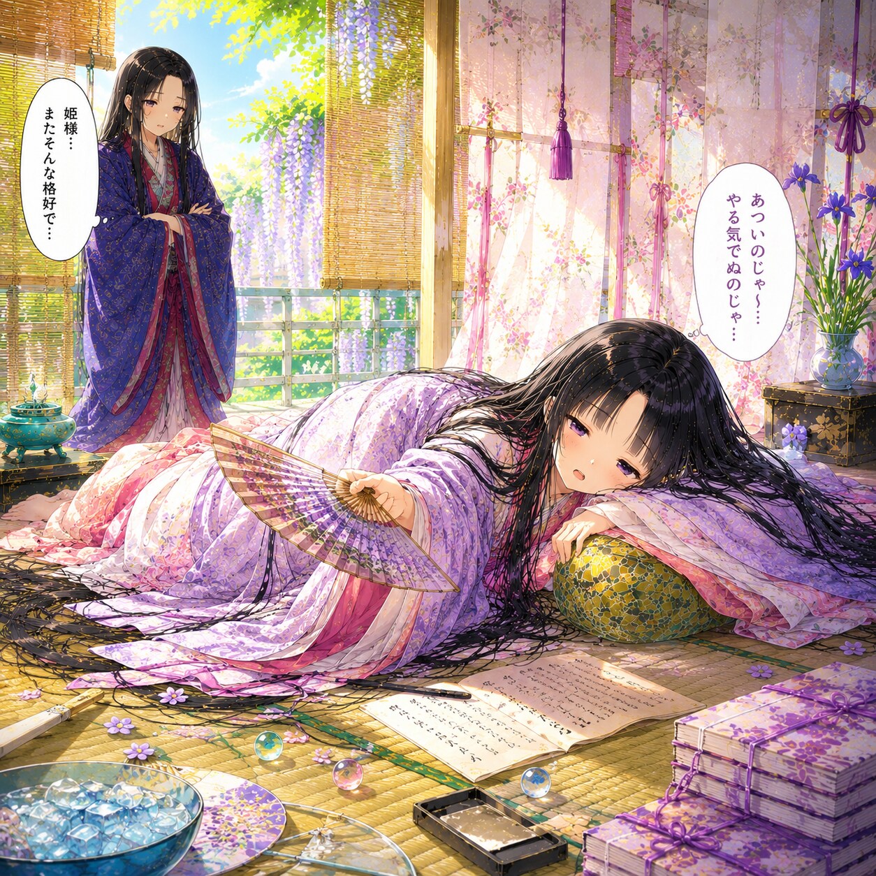平安貴族女子（ぐうたら姫） | の人気AIイラスト・グラビア