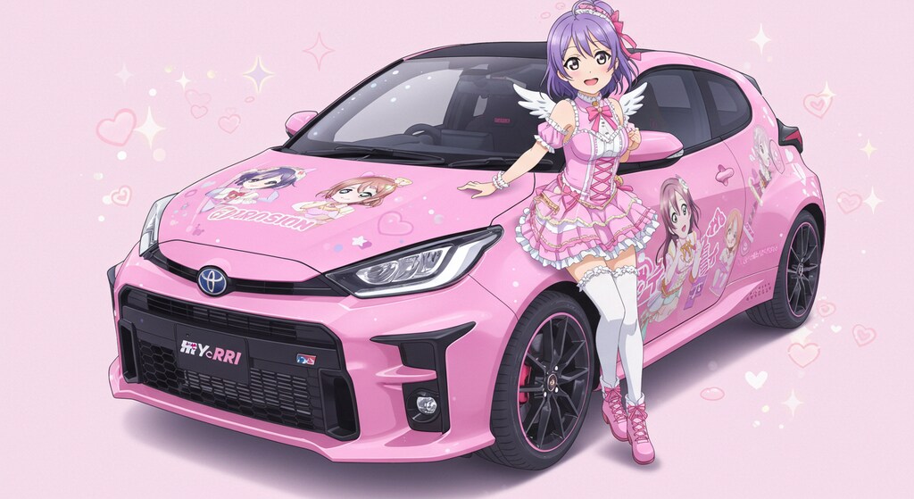 アニメキャラとGRヤリス