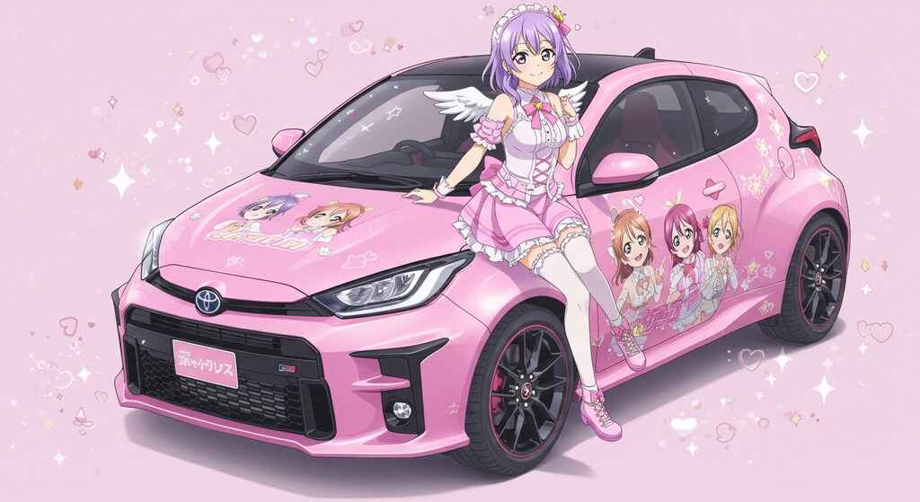 アニメキャラとGRヤリス