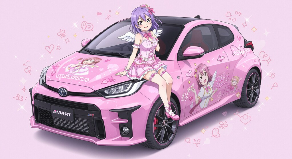 アニメキャラとGRヤリス