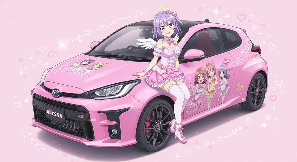 アニメキャラとGRヤリス