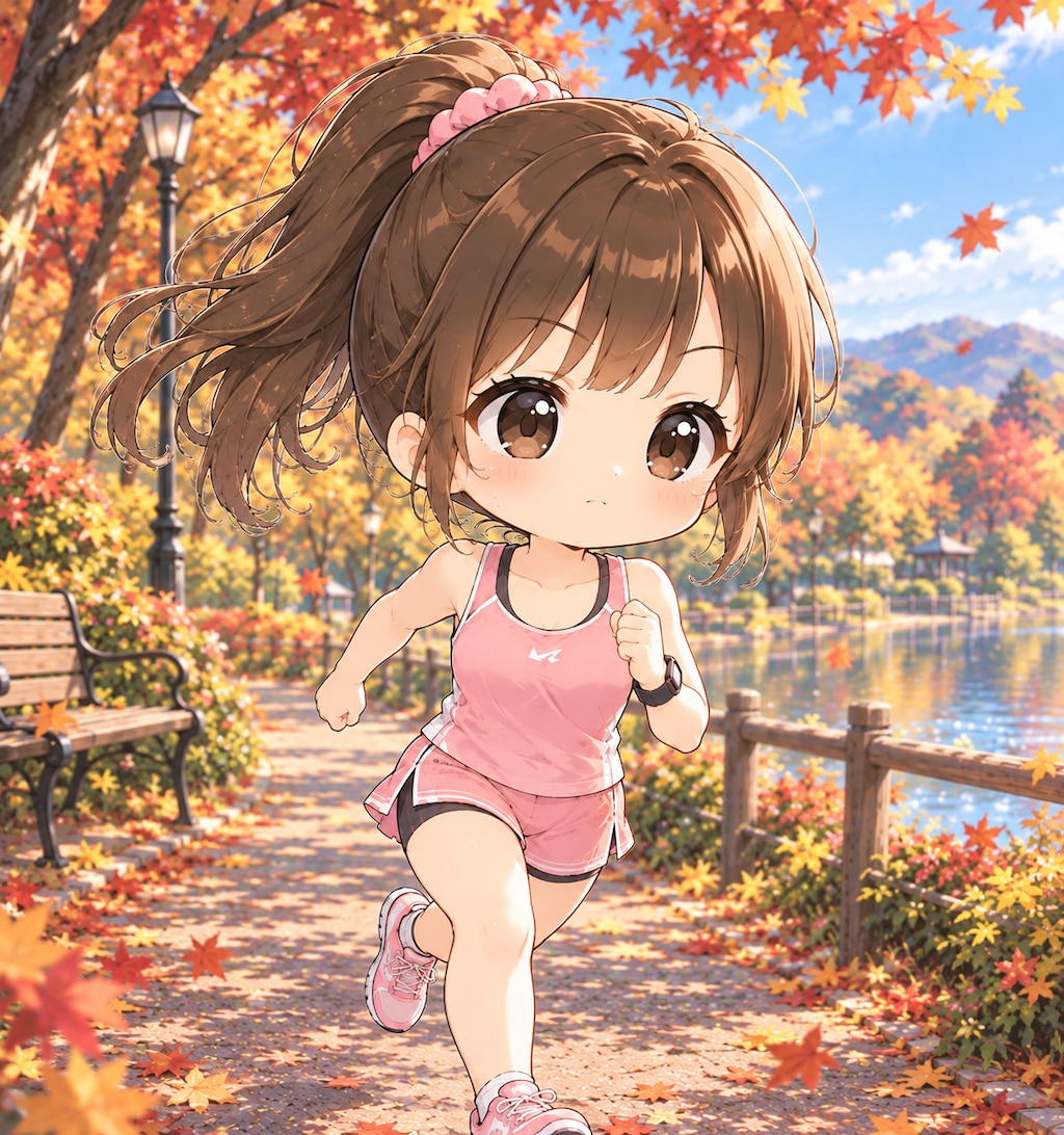 スポーツの秋（ちびキャラ）