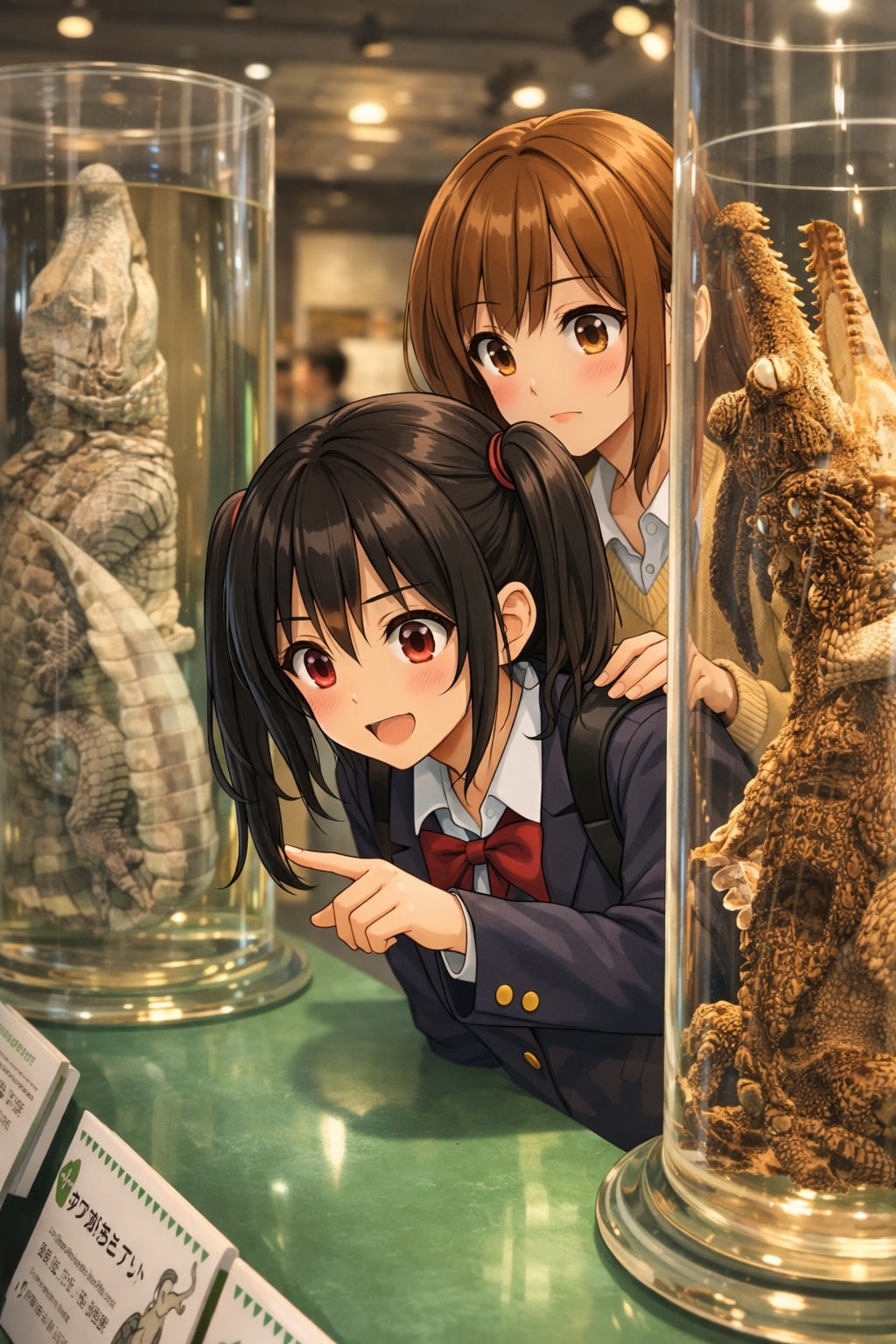 常設展示、ワニ展、大絶滅展のはしご。（国際博物館の日）