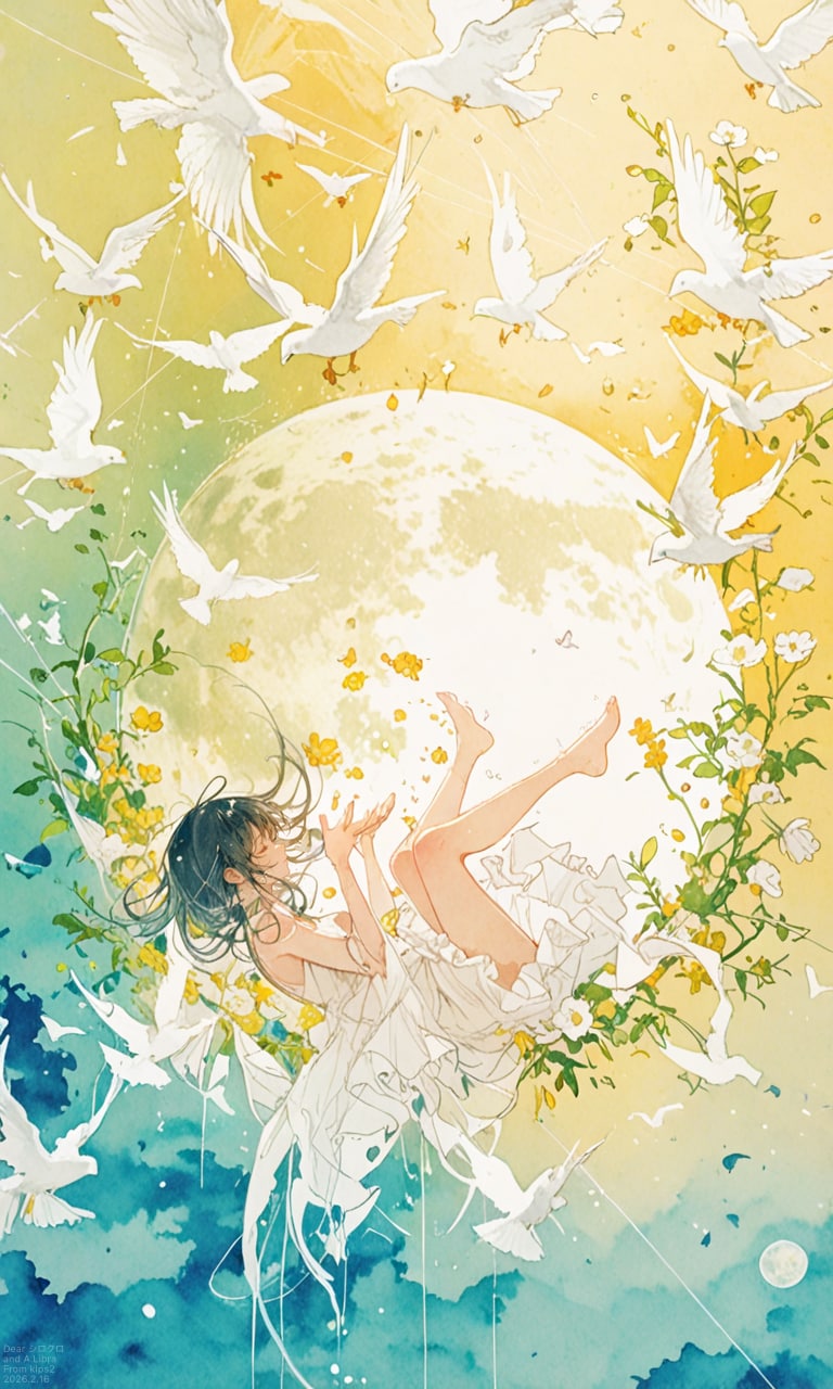 シロクロ様and A.Libra様用イラスト（羽ばたきシリーズ） | の人気AIイラスト・グラビア